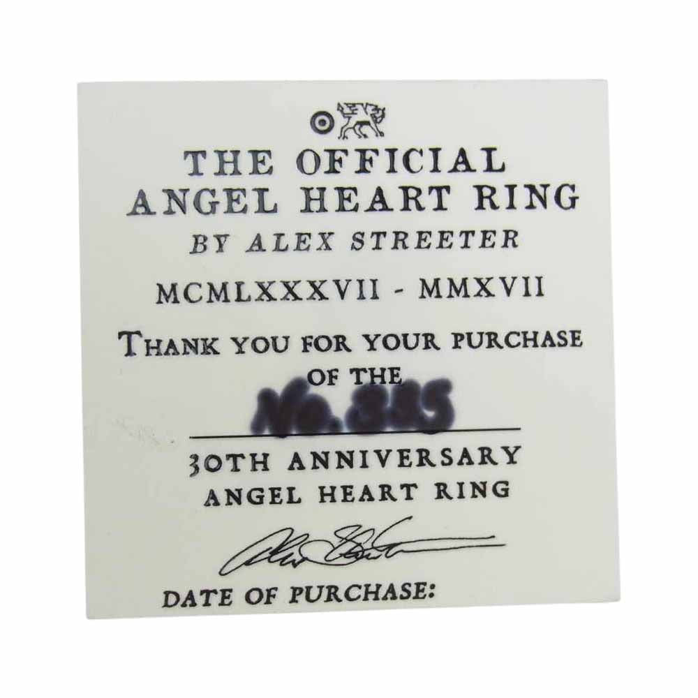 ALEX STREETER アレックスストリーター 30周年 ブロンズ台座 エンジェルハートリング ブラック ブラック系 ゴールド系 14～14.5号【中古】
