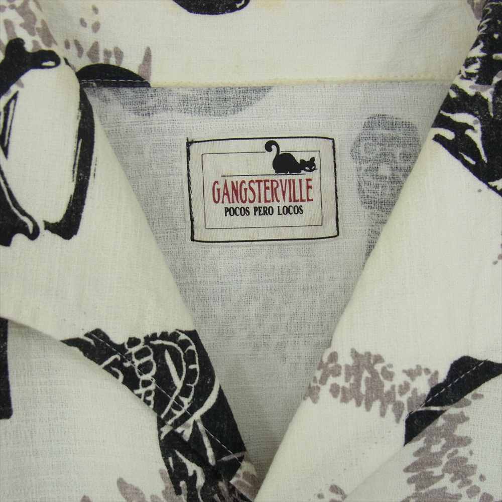 GANGSTERVILLE ギャングスタービル GSV-14-SS22 スカル柄 半袖シャツ S【中古】
