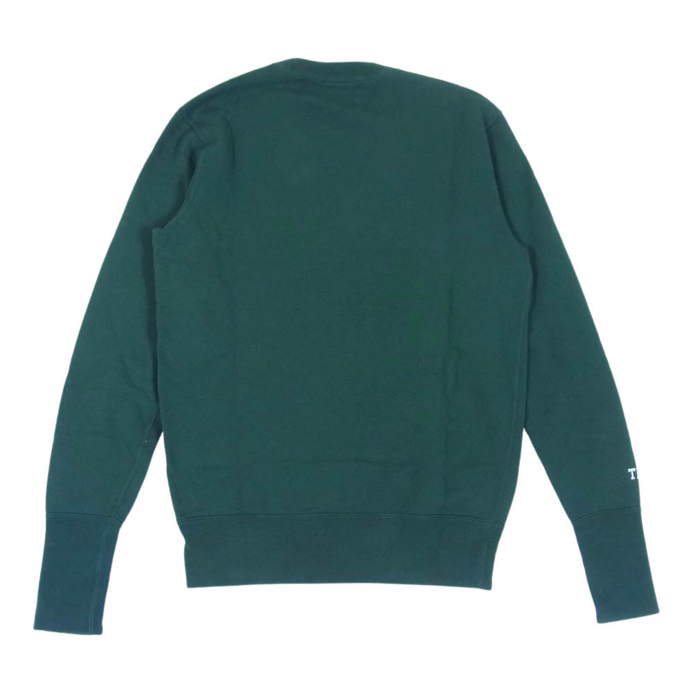 TMT ティーエムティー TSW-F20SP07 CALIFORNIA COTTON SWEAT SHIRTS ロゴ スウェット トレーナー グリーン系 S【美品】【中古】