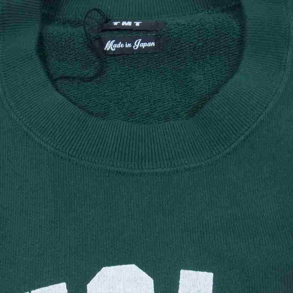 TMT ティーエムティー TSW-F20SP07 CALIFORNIA COTTON SWEAT SHIRTS ロゴ スウェット トレーナー グリーン系 S【美品】【中古】