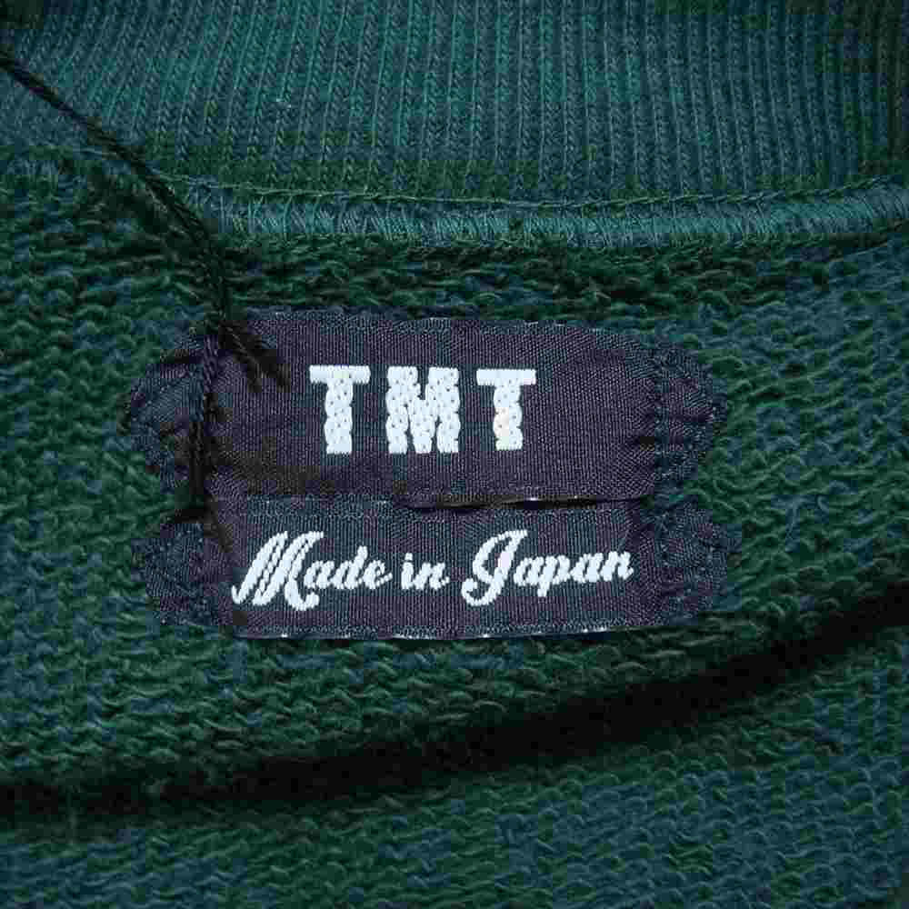 TMT ティーエムティー TSW-F20SP07 CALIFORNIA COTTON SWEAT SHIRTS ロゴ スウェット トレーナー グリーン系 S【美品】【中古】