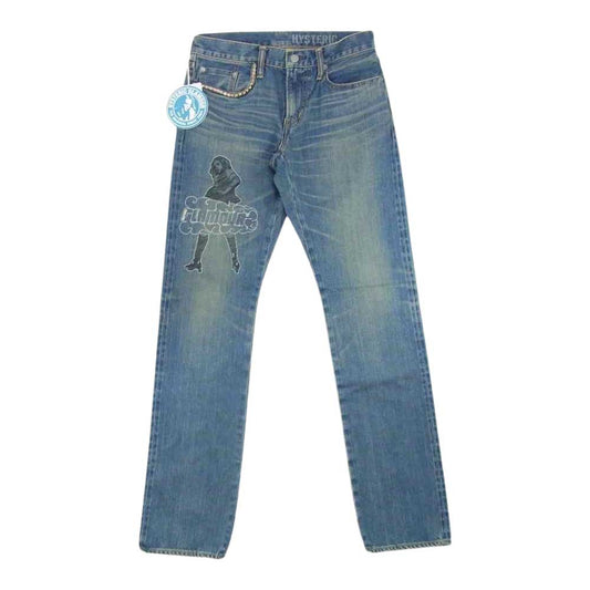 HYSTERIC GLAMOUR ヒステリックグラマー 02213AP20  vixen girl 刺繍 デニムパンツ インディゴブルー系 28【新古品】【未使用】【中古】