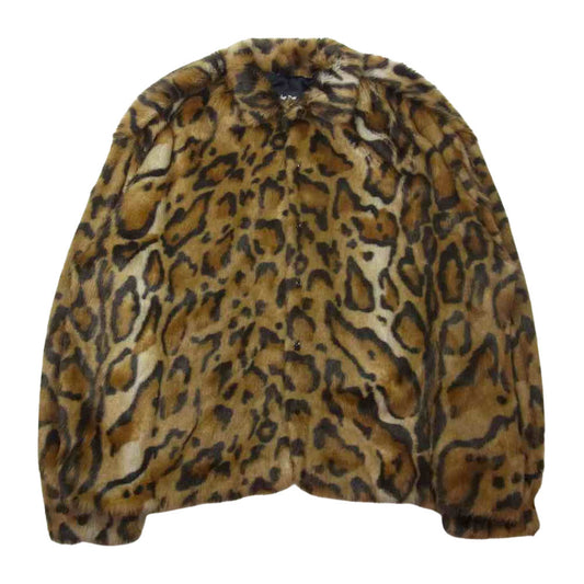 ジャストドン 19AW JUNGLE SHIRT JACKET レオパード ファー ジャケット ブラウン系 L【中古】