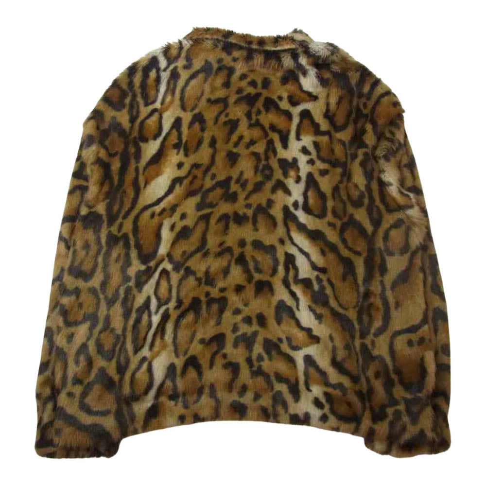 ジャストドン 19AW JUNGLE SHIRT JACKET レオパード ファー ジャケット ブラウン系 L【中古】