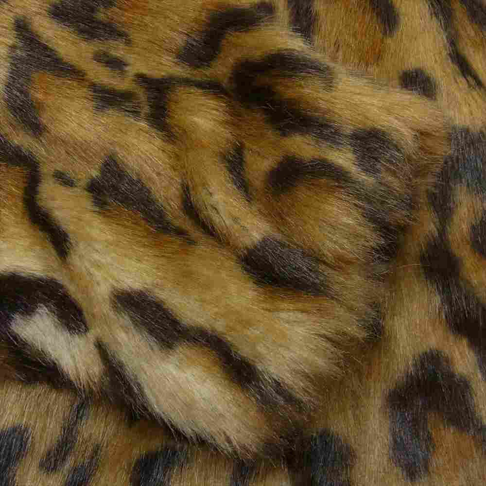 ジャストドン 19AW JUNGLE SHIRT JACKET レオパード ファー ジャケット ブラウン系 L【中古】