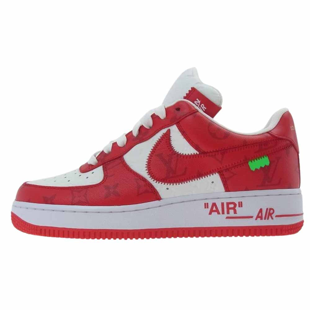 LOUIS VUITTON ルイ・ヴィトン NIKE AIR FORCE 1 LOW ナイキ エアフォース モノグラム レザー ローカット スニーカー レッド系 US7【新古品】【未使用】【中古】