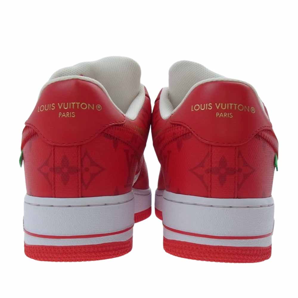 LOUIS VUITTON ルイ・ヴィトン NIKE AIR FORCE 1 LOW ナイキ エアフォース モノグラム レザー ローカット スニーカー レッド系 US7【新古品】【未使用】【中古】