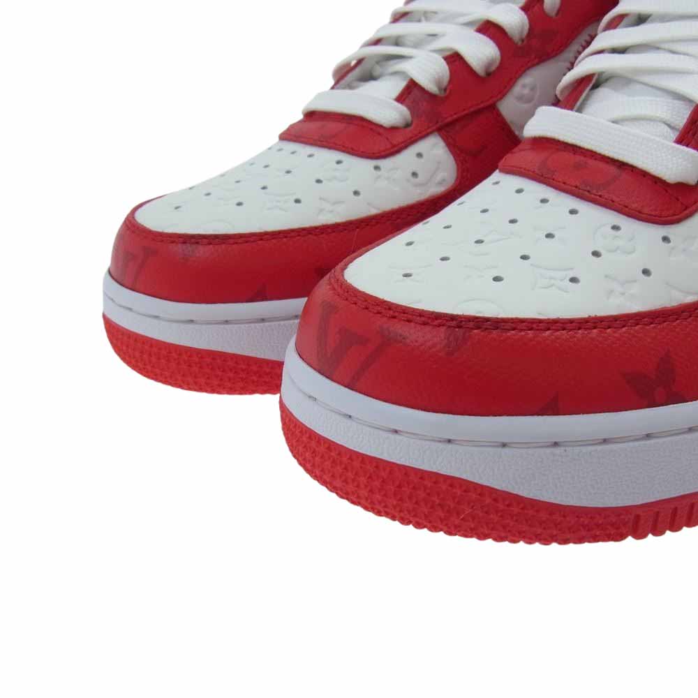 LOUIS VUITTON ルイ・ヴィトン NIKE AIR FORCE 1 LOW ナイキ エアフォース モノグラム レザー ローカット スニーカー レッド系 US7【新古品】【未使用】【中古】