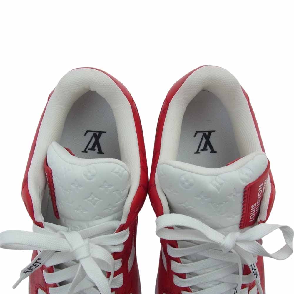 LOUIS VUITTON ルイ・ヴィトン NIKE AIR FORCE 1 LOW ナイキ エアフォース モノグラム レザー ローカット スニーカー レッド系 US7【新古品】【未使用】【中古】
