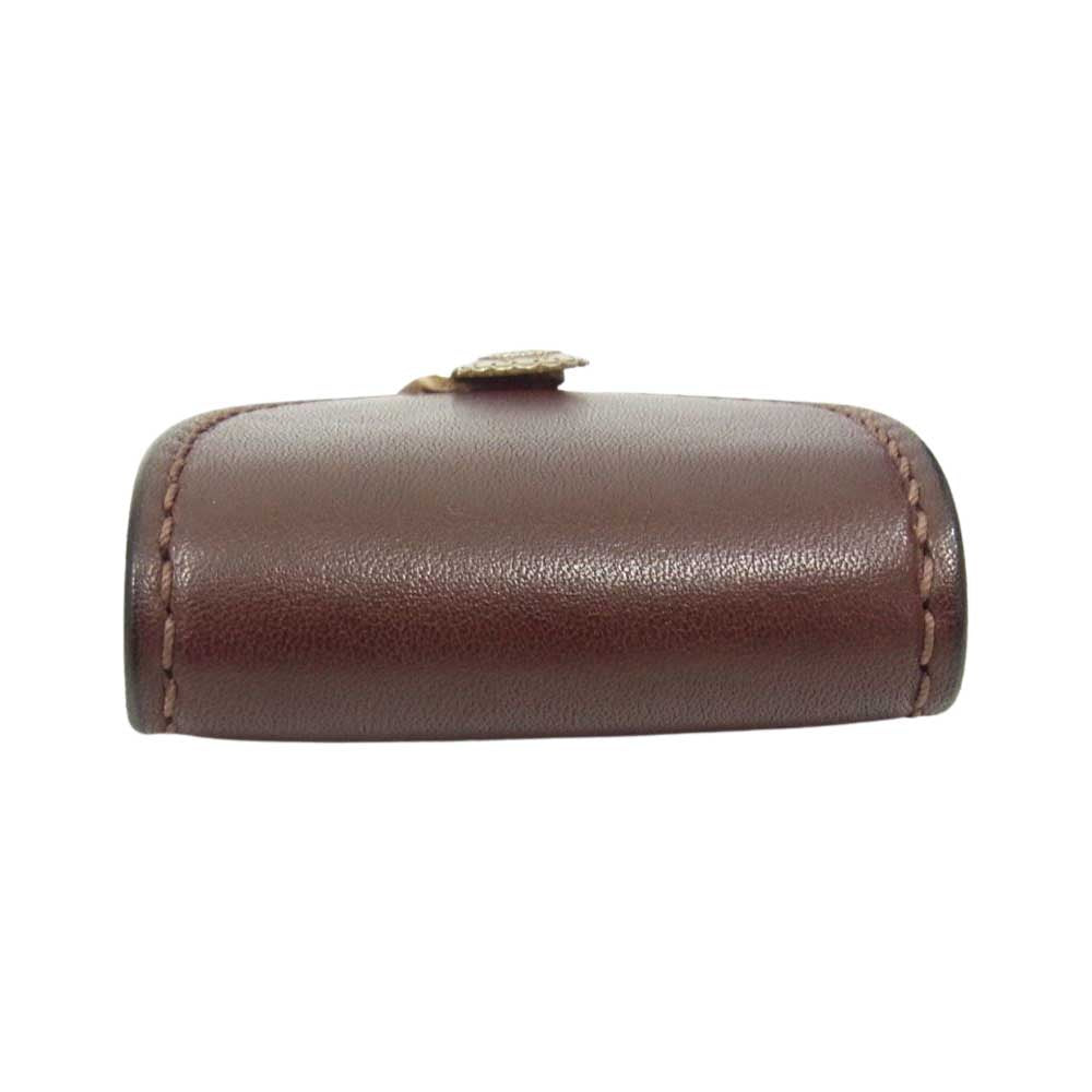 タディアンドキング 金メタル GPイーグル 小 フラワーコンチョ付き 丸型 コインケース ブラウン系【中古】