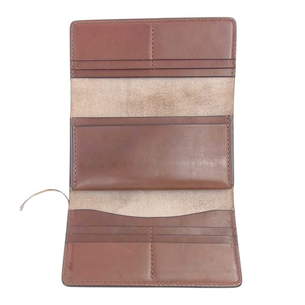 タディアンドキング 金メタル GPイーグル 大 フラワーコンチョ付き ロングウォレット 3つ折り ブラウン系【中古】