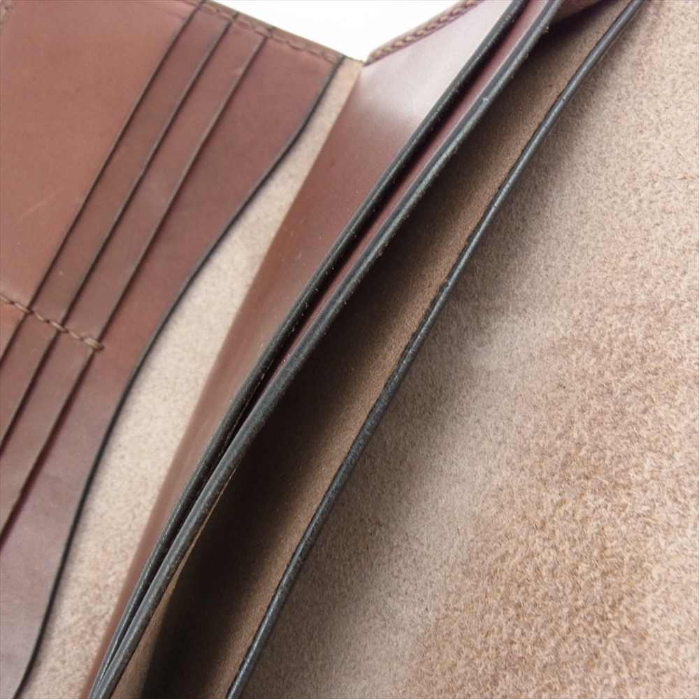 タディアンドキング 金メタル GPイーグル 大 フラワーコンチョ付き ロングウォレット 3つ折り ブラウン系【中古】