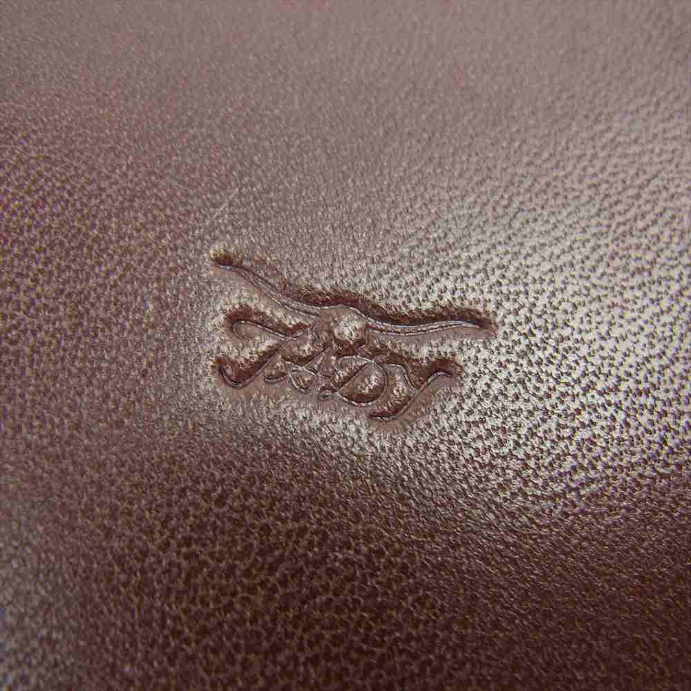 タディアンドキング 金メタル GPイーグル 大 フラワーコンチョ付き ロングウォレット 3つ折り ブラウン系【中古】