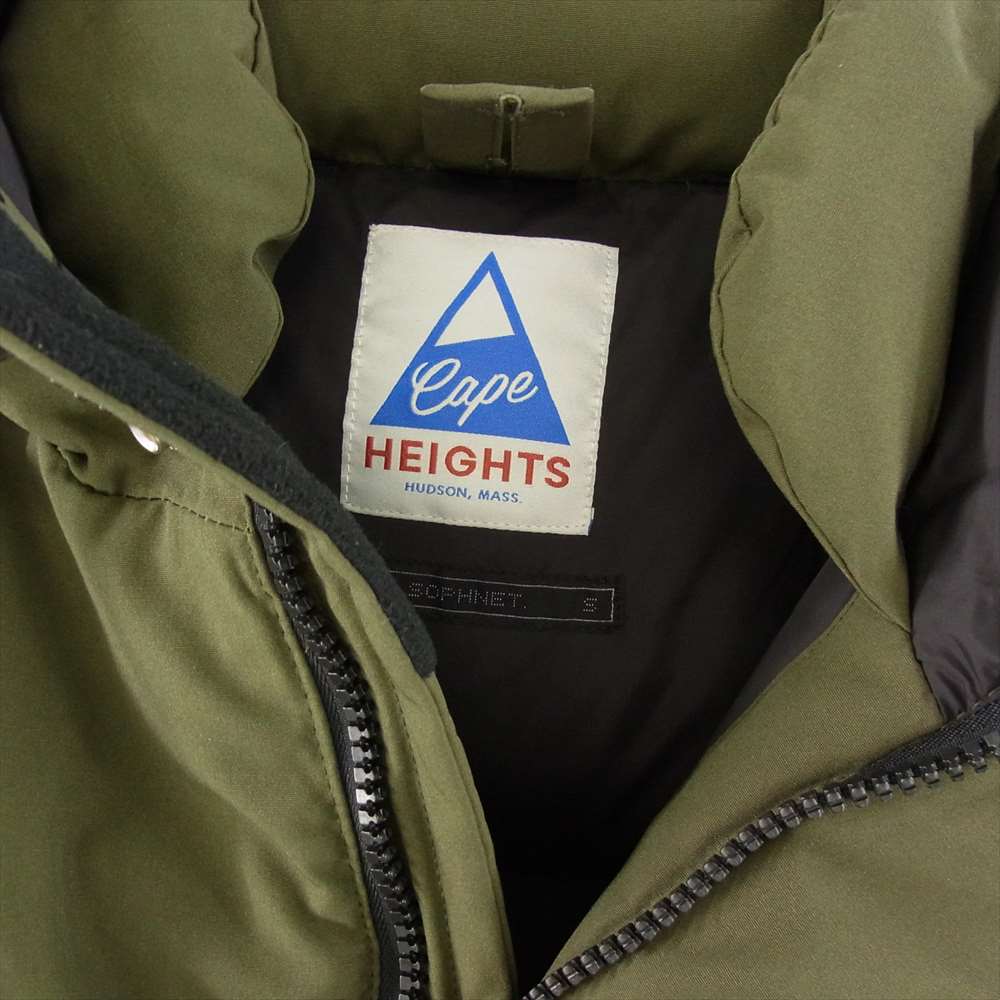 SOPHNET. ソフネット SOPH-167156 × Cape HEIGHTS ケープハイツ BRIGHTWOOD ブライトウッド ファー フード ダウン ジャケット モスグリーン系 S【中古】