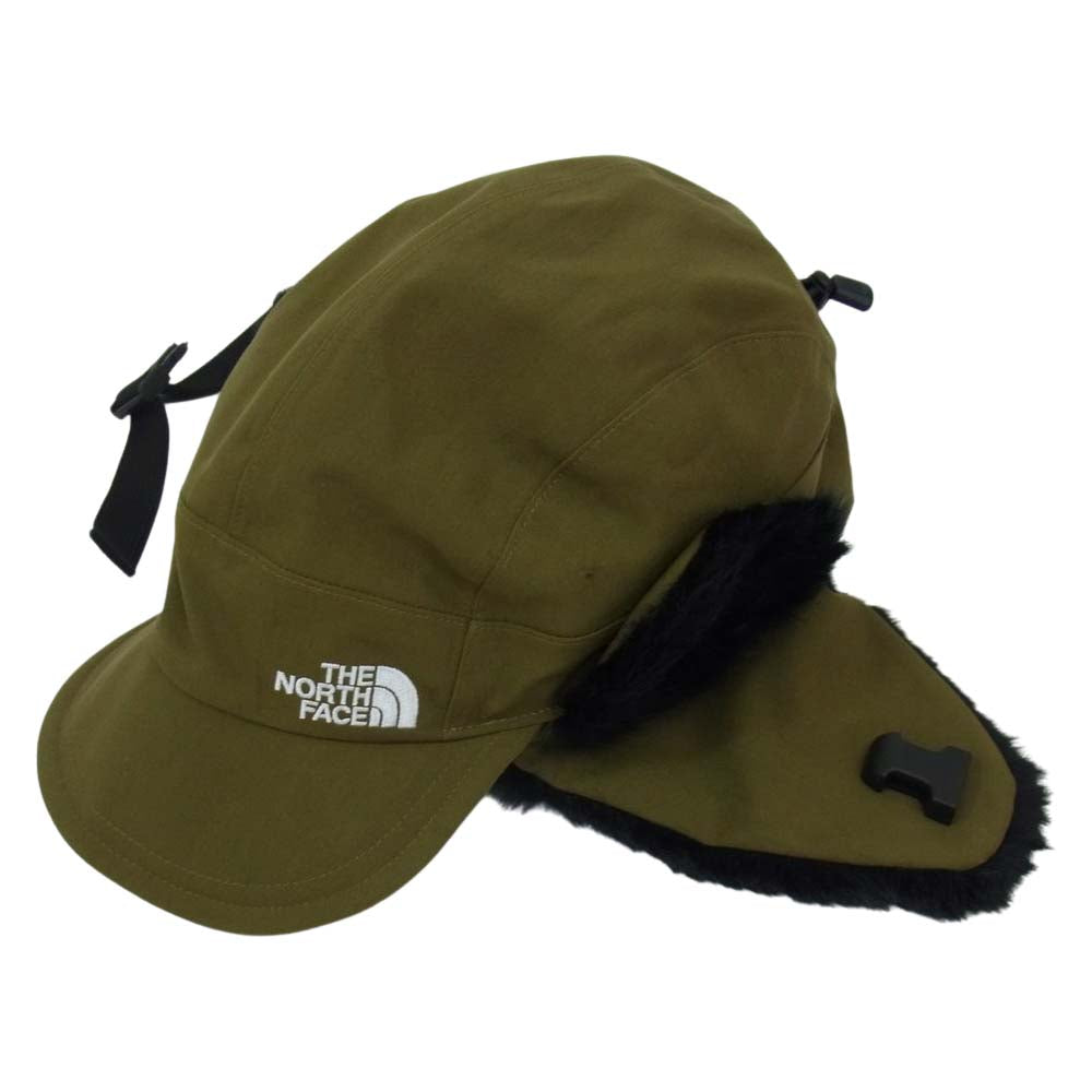 THE NORTH FACE ノースフェイス NN41708 FRONTIER CAP フロンティア キャップ イヤーフラップ フライト キャップ  ファー カーキ系 ブラック系 L【中古】