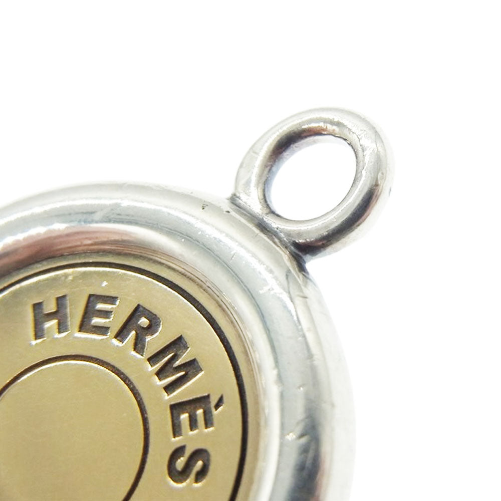 HERMES エルメス SV925 750YG セリエ チャーム ぺンダント シルバー系【中古】
