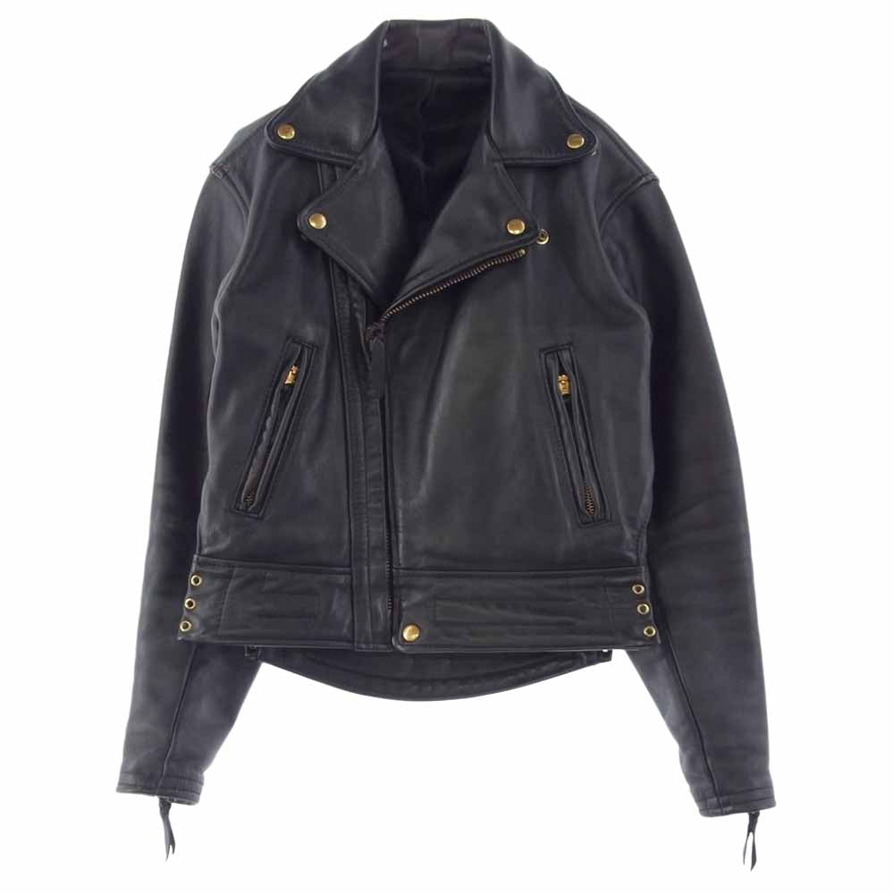 LANGLITZ LEATHERS ラングリッツレザーズ 14137 Columbia コロンビア ダブル レザー ライダース ジャケット ブラック系【中古】