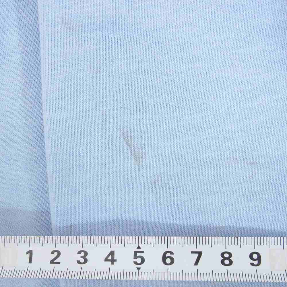POLO RALPH LAUREN ポロ・ラルフローレン 前V カレッジロゴ クルーネックリブ スウェット トレーナー ライトブルー系 LG【中古】