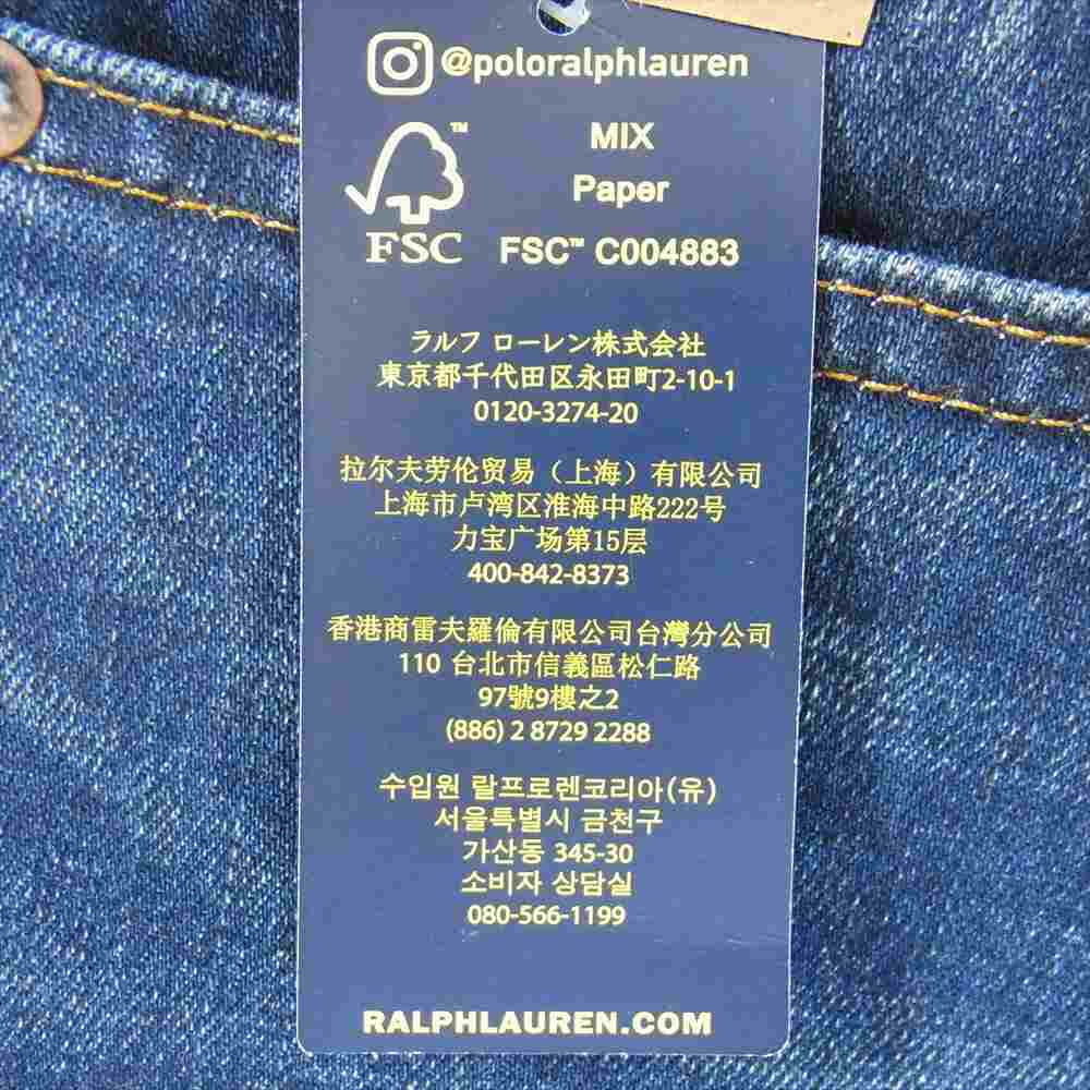 POLO RALPH LAUREN ポロ・ラルフローレン SULLIVAN SLIM セルビッジ スリム ストレッチ スキニー ジーンズ デニムパンツ インディゴブルー系 31/32【中古】