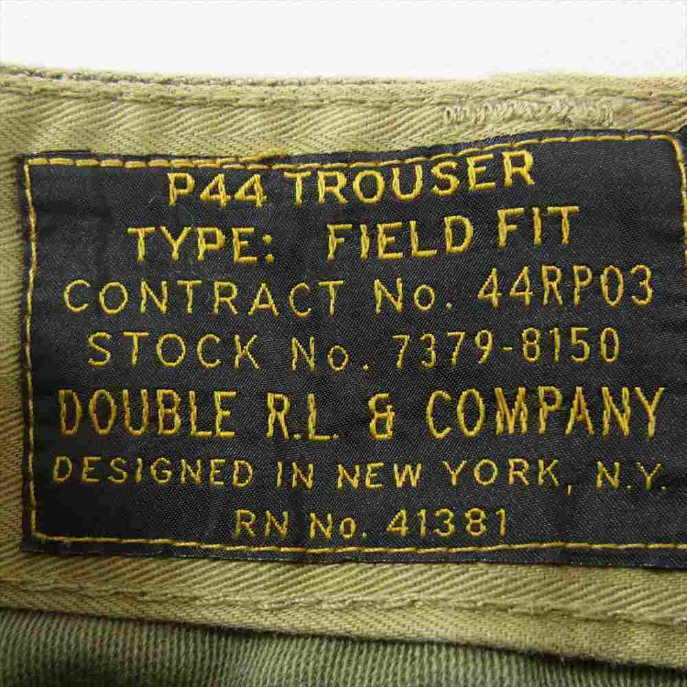 RRL ダブルアールエル FIELD FIT P44 TROUSER ダメージ加工 フィールドフィット トラウザー モンキー カーゴパンツ カーキ系 32【中古】
