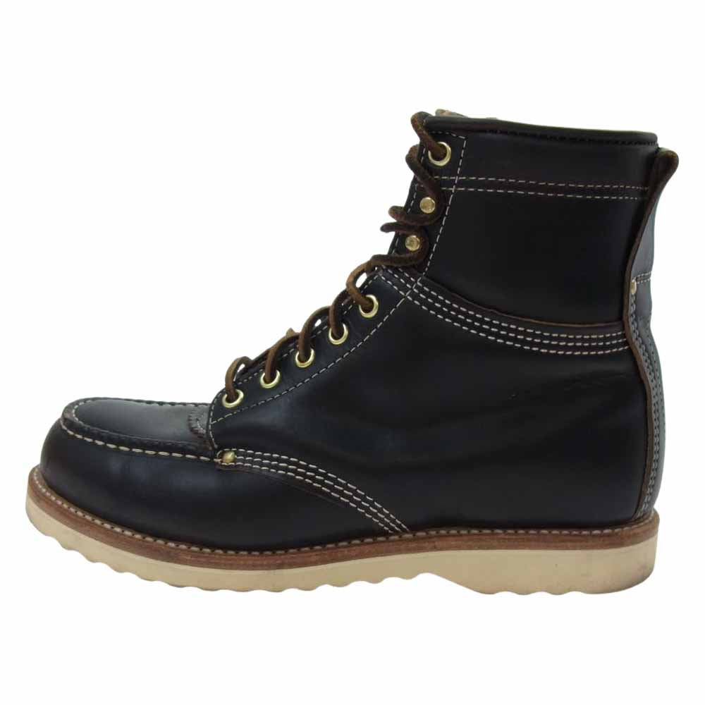 RRL ダブルアールエル 823574116002 NEW BRUNEL BO WBT USA製 茶芯 モックトゥ ブーツ ブラック系 9D【中古】