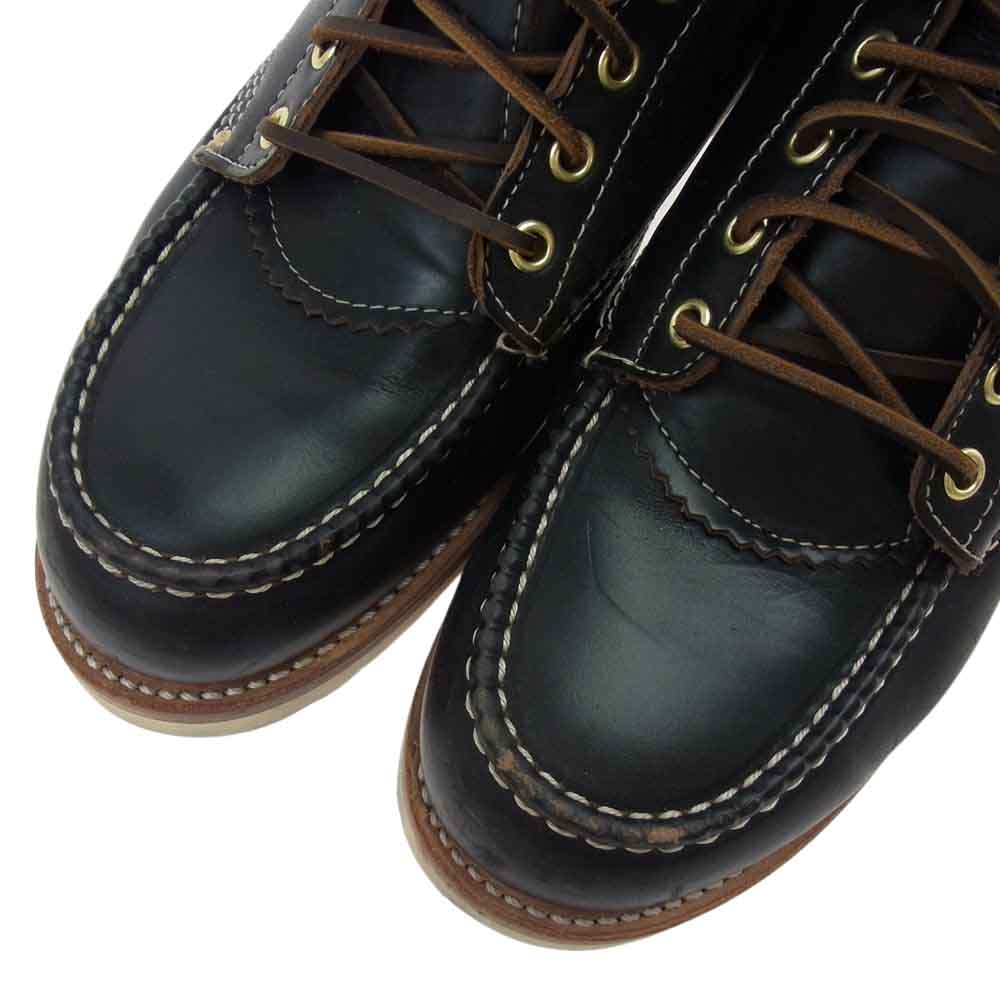 RRL ダブルアールエル 823574116002 NEW BRUNEL BO WBT USA製 茶芯 モックトゥ ブーツ ブラック系 9D【中古】