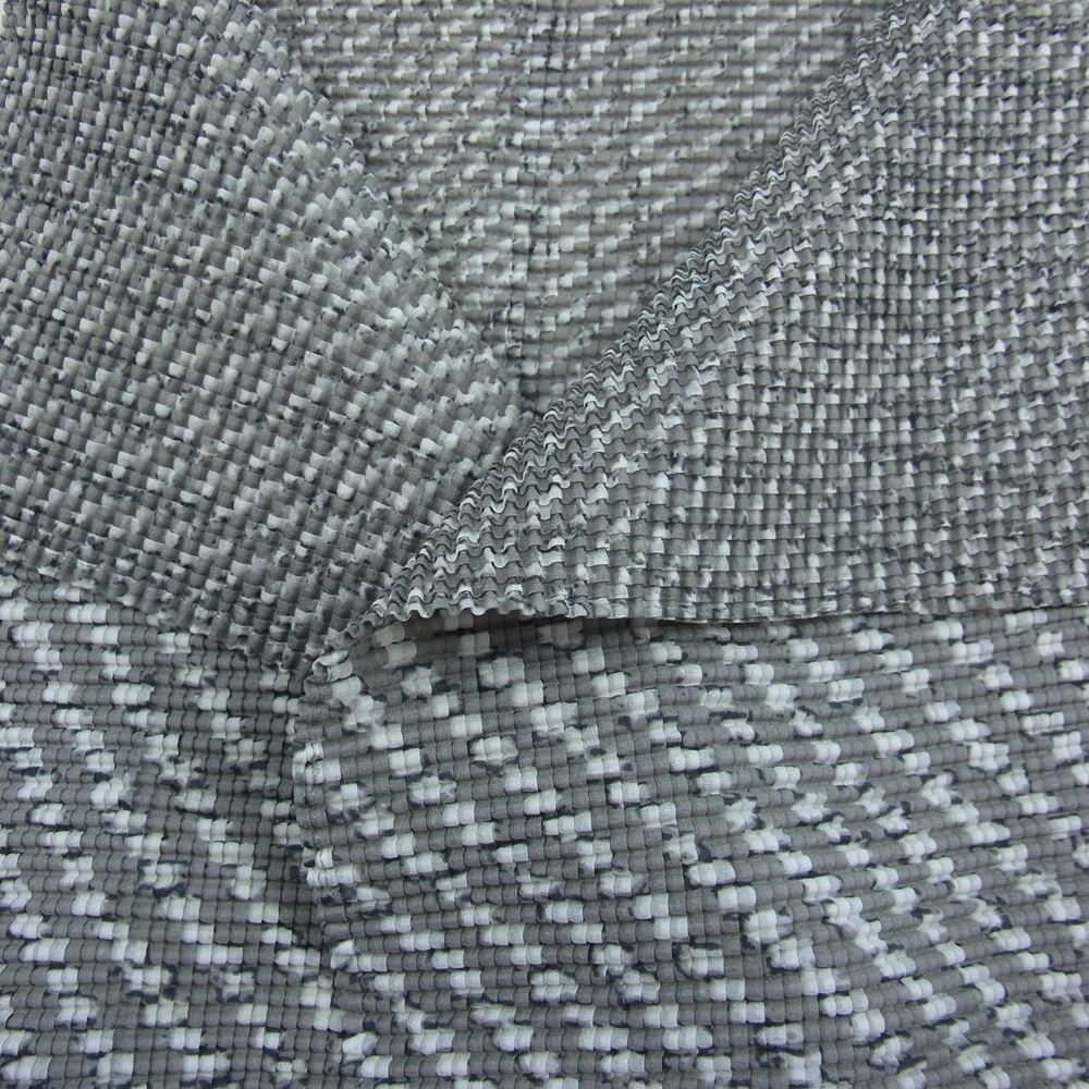 ミーバイイッセイミヤケ MI41F0381 ボックスプリーツ加工 総柄 ボタンレス カーディガン グレー系【中古】