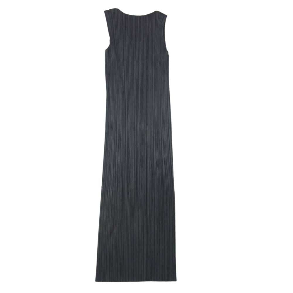 PLEATS PLEASE プリーツプリーズ イッセイミヤケ PP04-JH616 プリーツ加工 ノースリーブ サイドスリット ワンピース グレー グレー系 1【中古】