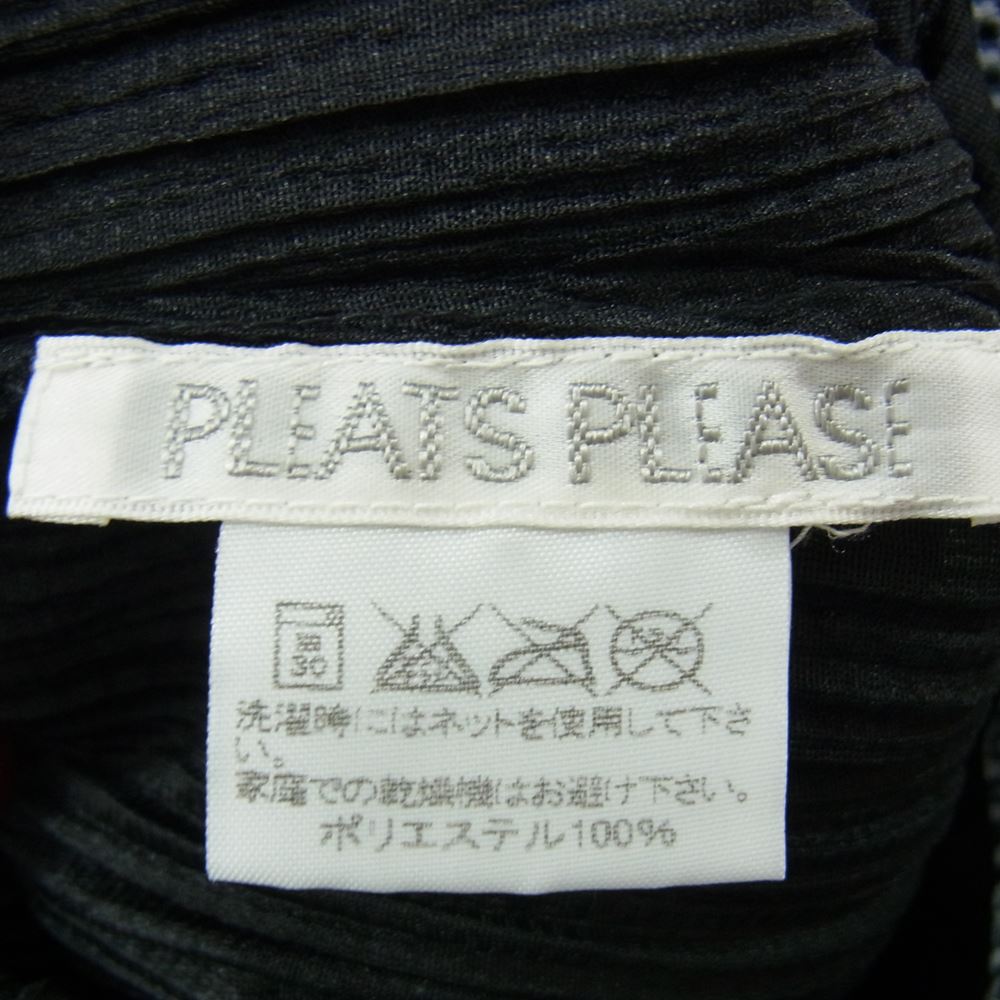 PLEATS PLEASE プリーツプリーズ イッセイミヤケ PP41-JH857 プリーツ加工 二重加工 ボトルネック ノースリーブ メッシュ レイヤードサイドスリット ワンピース ブラック系 グレー系 3【中古】