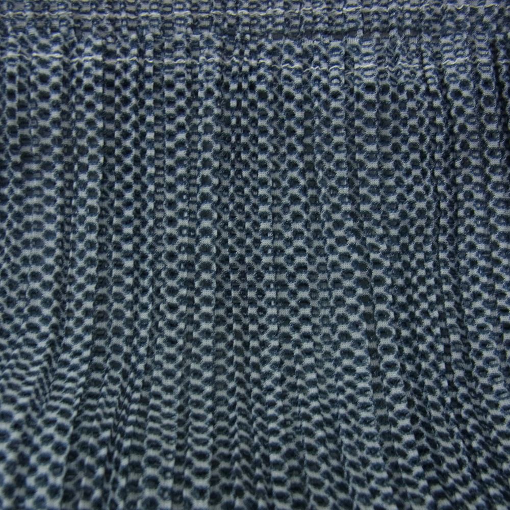 PLEATS PLEASE プリーツプリーズ イッセイミヤケ PP41-JH857 プリーツ加工 二重加工 ボトルネック ノースリーブ メッシュ レイヤードサイドスリット ワンピース ブラック系 グレー系 3【中古】