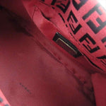 FENDI フェンディ 3677 8BR130 029 イタリア製 ズッカ柄 マンマバケット レザーストラップ ハンドバッグ ワインレッド系【中古】