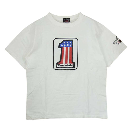 TENDERLOIN テンダーロイン T-TEE NO.1 星条旗 プリント 半袖 Tシャツ ホワイト系 M【中古】