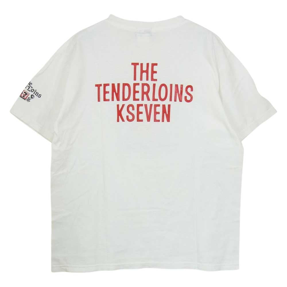 TENDERLOIN テンダーロイン T-TEE NO.1 星条旗 プリント 半袖 Tシャツ ホワイト系 M【中古】