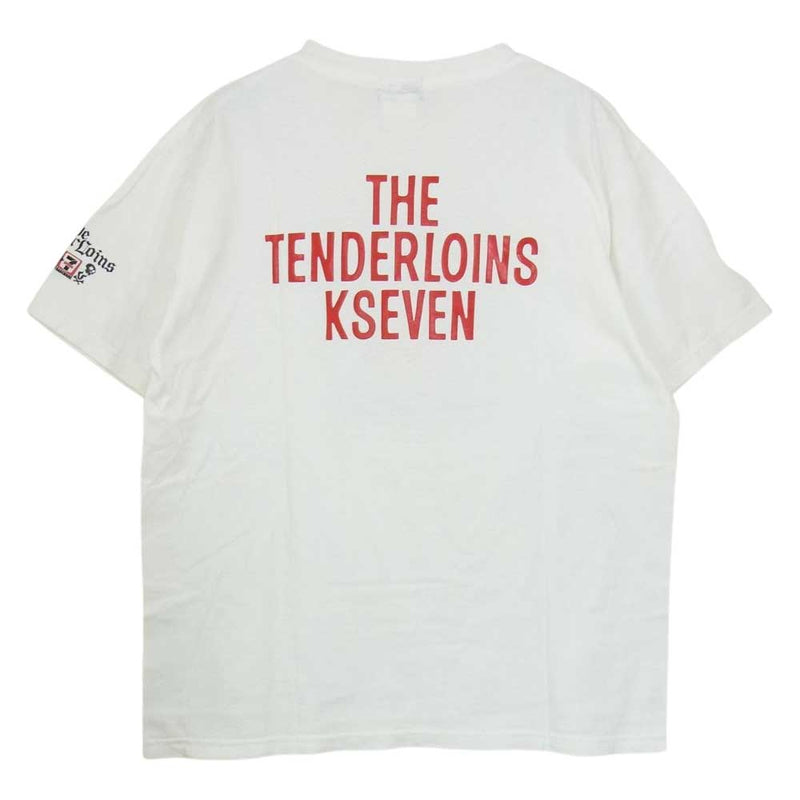 TENDERLOIN テンダーロイン T-TEE NO.1 星条旗 プリント 半袖 Tシャツ ホワイト系 M【中古】