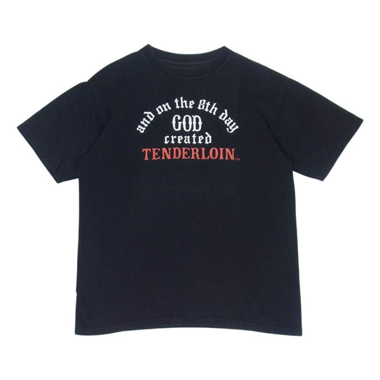 TENDERLOIN テンダーロイン T-TEE and on the 8yh day プリント 半袖 Tシャツ ブラック系 M【中古】