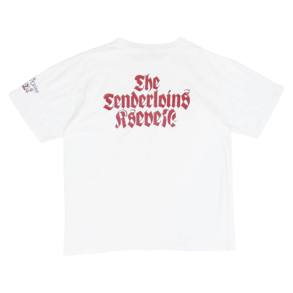 TENDERLOIN テンダーロイン T-TEE tenderloin ロゴ プリント 半袖 Tシャツ ホワイト系 レッド系 M【中古】