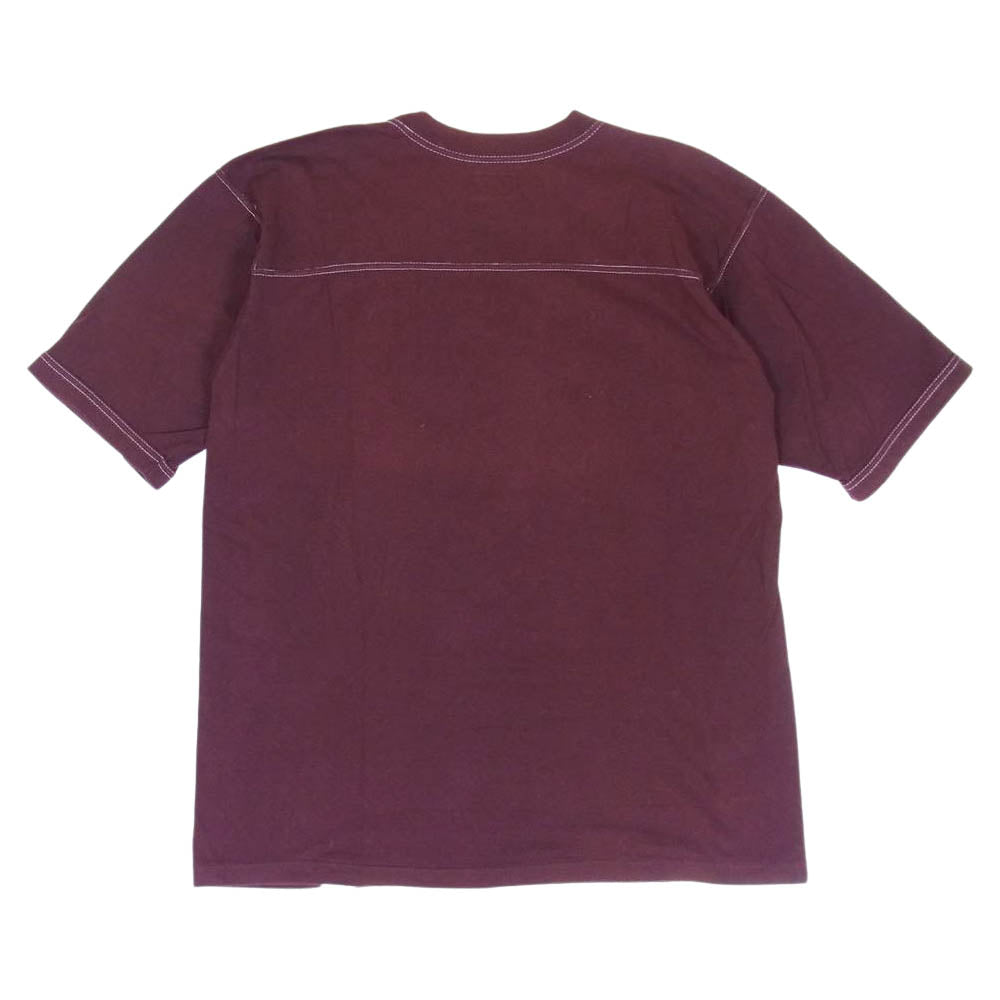 TENDERLOIN テンダーロイン THE TENDERLOINS KSEVEN イーグル プリント 半袖 Tシャツ ワインレッド系 L【中古】