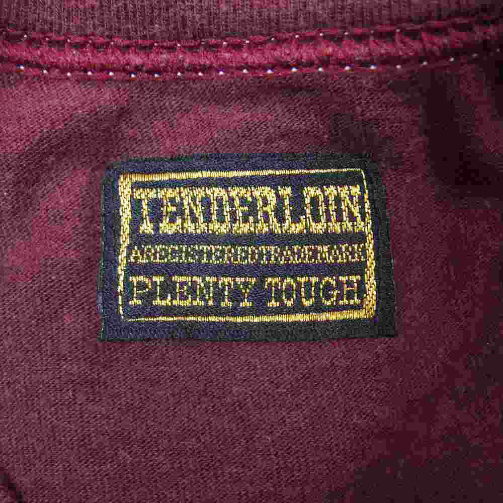 TENDERLOIN テンダーロイン THE TENDERLOINS KSEVEN イーグル プリント 半袖 Tシャツ ワインレッド系 L【中古】