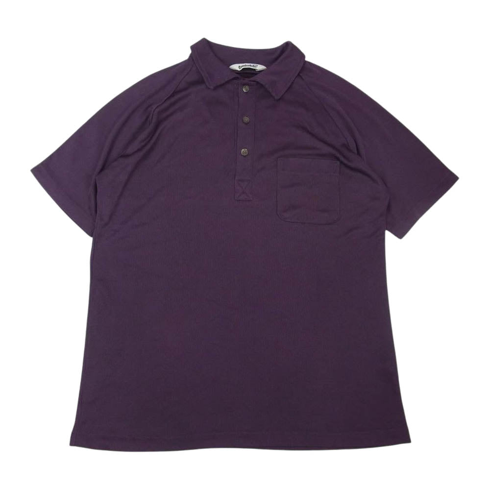 TENDERLOIN テンダーロイン T-POLO THE TENDERLOINS KSEVEN 刺繍 半袖 ポリエステル コットン ポロシャツ パープル系 L【中古】