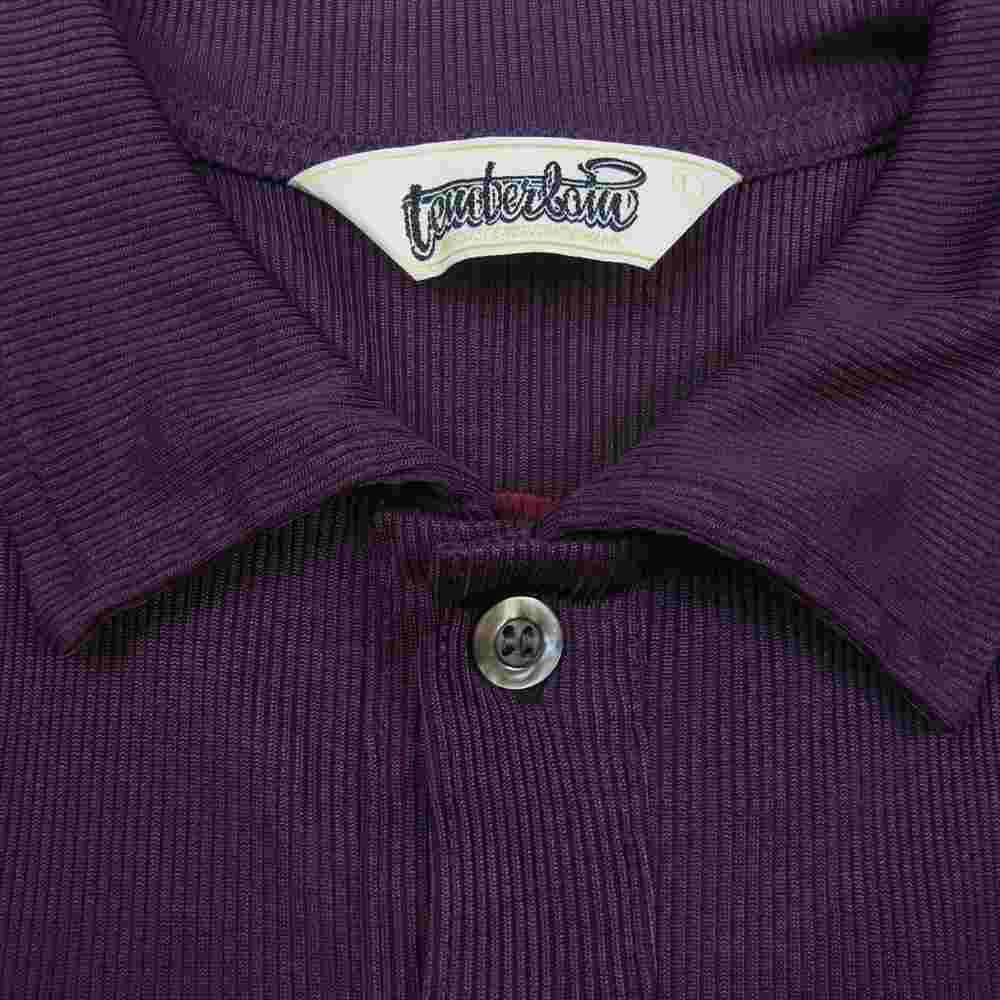 TENDERLOIN テンダーロイン T-POLO THE TENDERLOINS KSEVEN 刺繍 半袖 ポリエステル コットン ポロシャツ パープル系 L【中古】