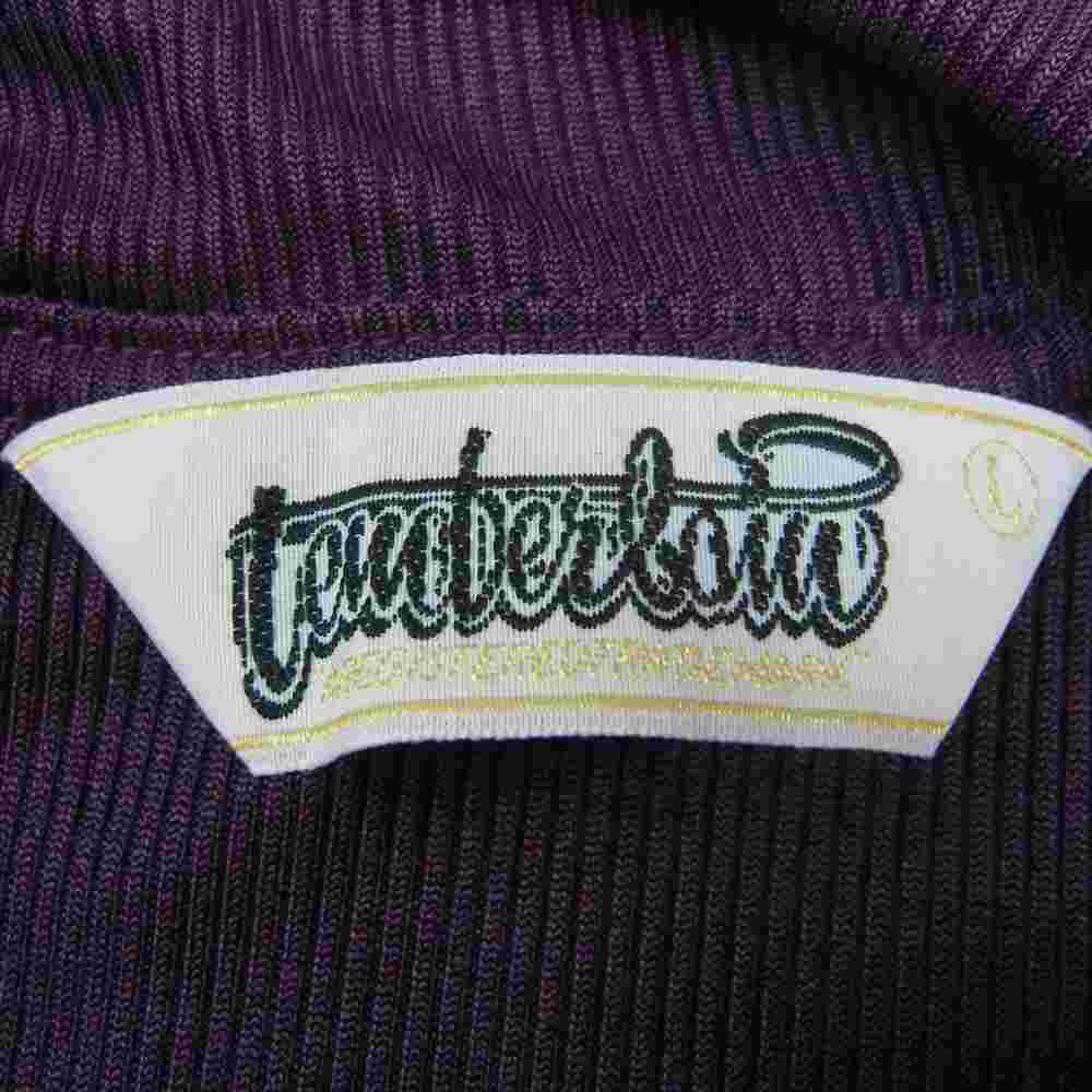 TENDERLOIN テンダーロイン T-POLO THE TENDERLOINS KSEVEN 刺繍 半袖 ポリエステル コットン ポロシャツ パープル系 L【中古】