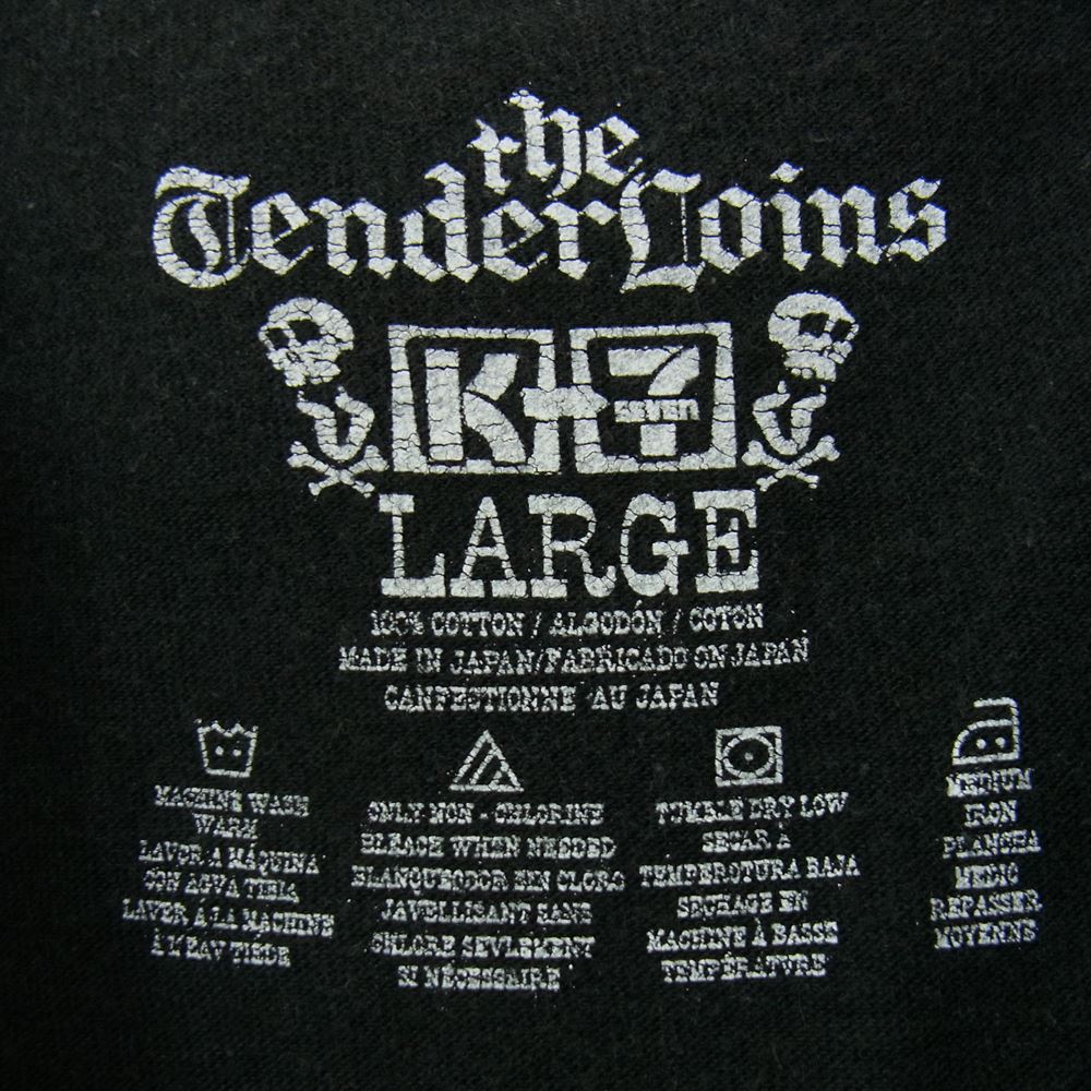 TENDERLOIN テンダーロイン T-TEE 鹿 KSEVEN プリント 半袖 Tシャツ ブラック系 L【中古】