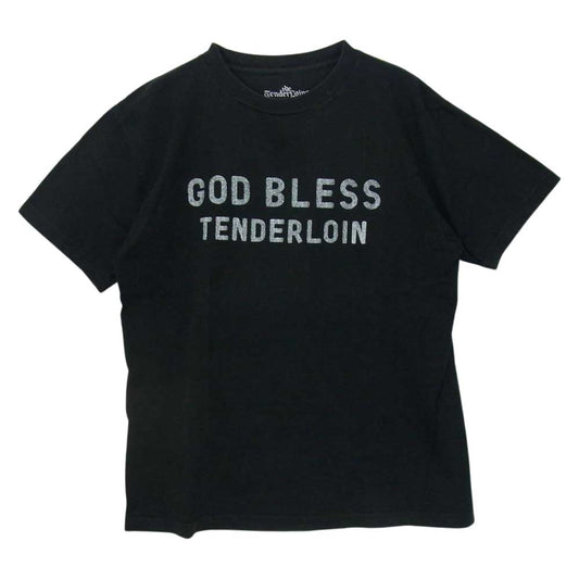 TENDERLOIN テンダーロイン T-TEE GOD BLESS ゴッド ブレス Tシャツ ブラック系 L【中古】