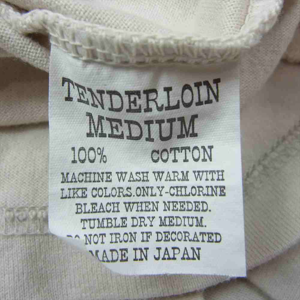 TENDERLOIN テンダーロイン T-POLO 長袖 ポケット ポロシャツ ベージュ系 M【中古】