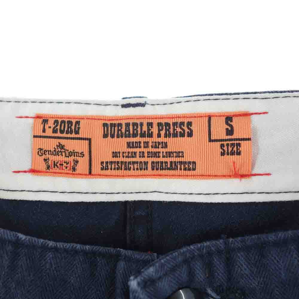 TENDERLOIN テンダーロイン T-HERRINGBONE ヘリンボーン ワーク チノ コットン パンツ ダークネイビー系 S【中古】