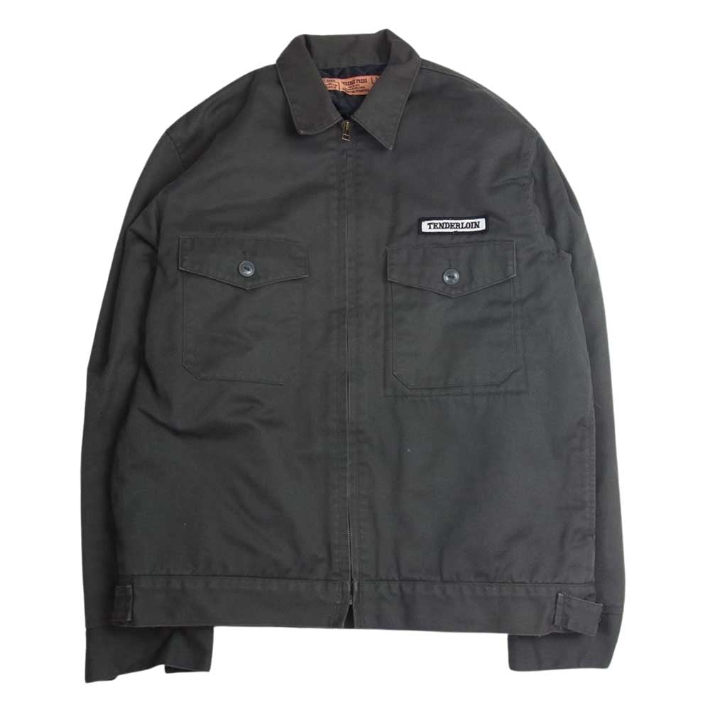 TENDERLOIN テンダーロイン 裏キルティング ロゴ ワッペン ワーク ジャケット ブラウン系 L【中古】