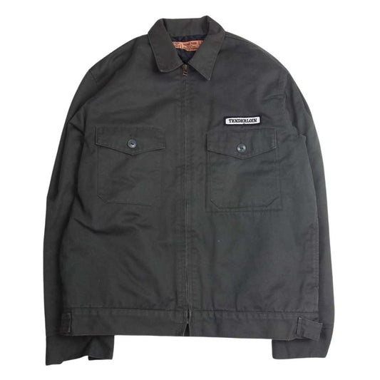 TENDERLOIN テンダーロイン 裏キルティング ロゴ ワッペン ワーク ジャケット ブラウン系 L【中古】