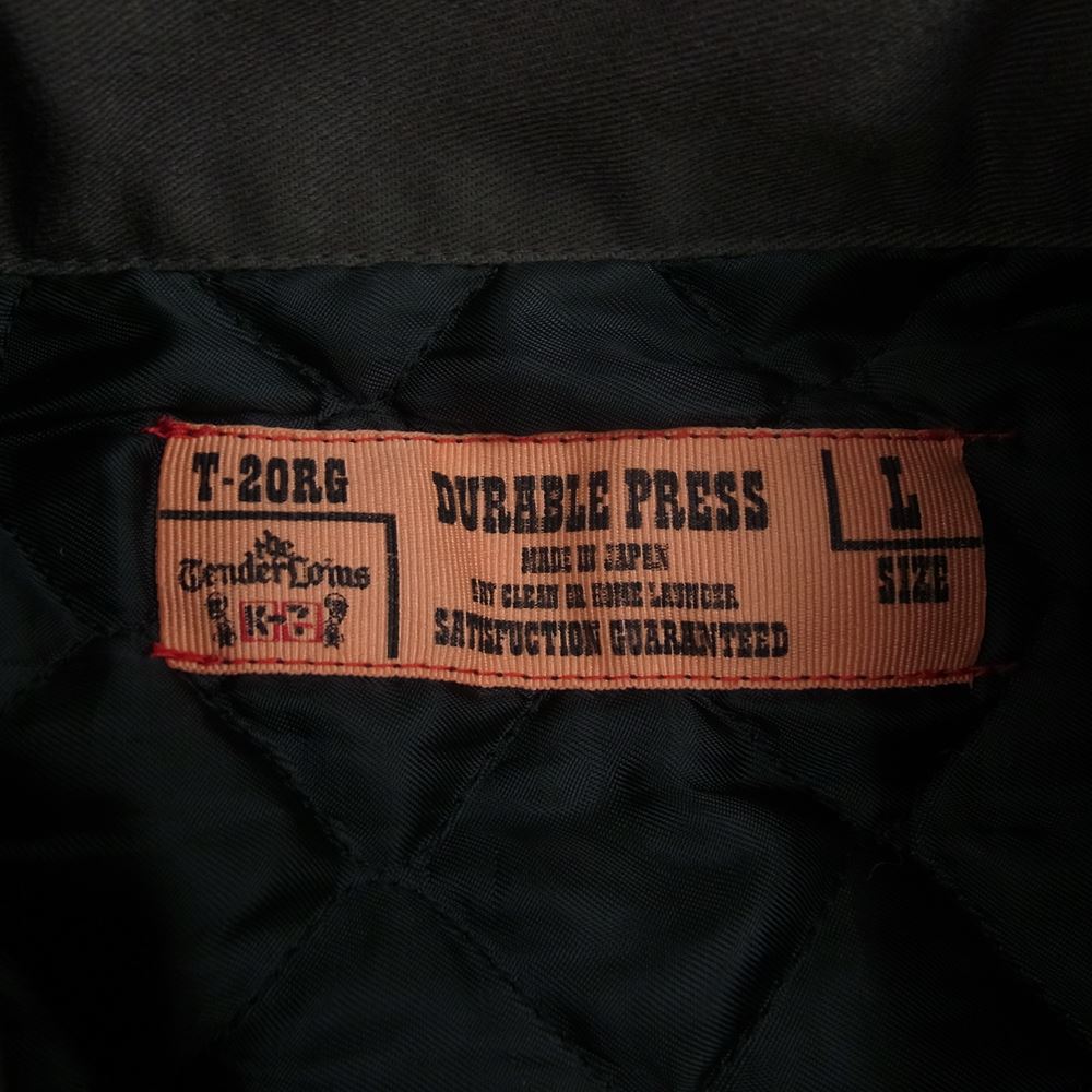 TENDERLOIN テンダーロイン 裏キルティング ロゴ ワッペン ワーク ジャケット ブラウン系 L【中古】