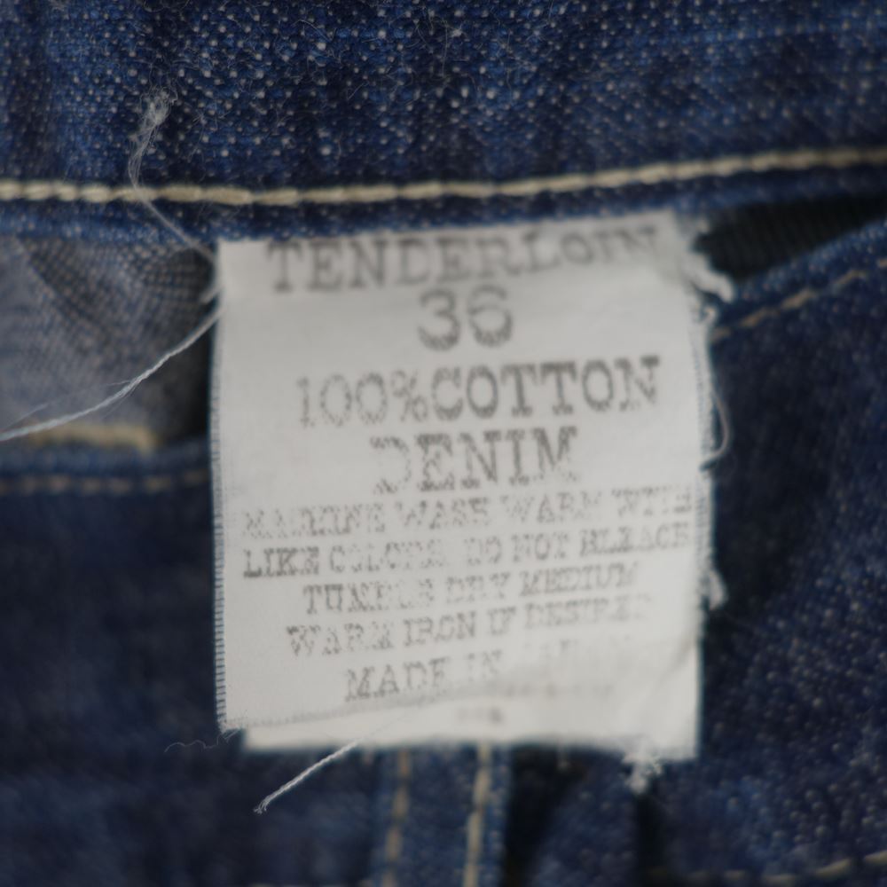 TENDERLOIN テンダーロイン T-RIDERS ライダース シンチバック ボタンフライ デニム パンツ ブルー系 36【中古】