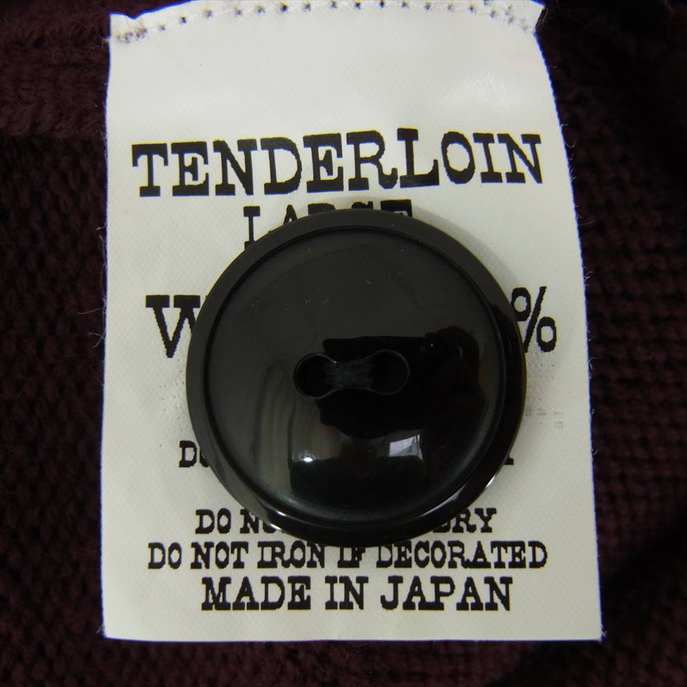 TENDERLOIN テンダーロイン T-VIRCITY CARDIGAN ウール ニット レタード カーディガン パープル系 L【中古】